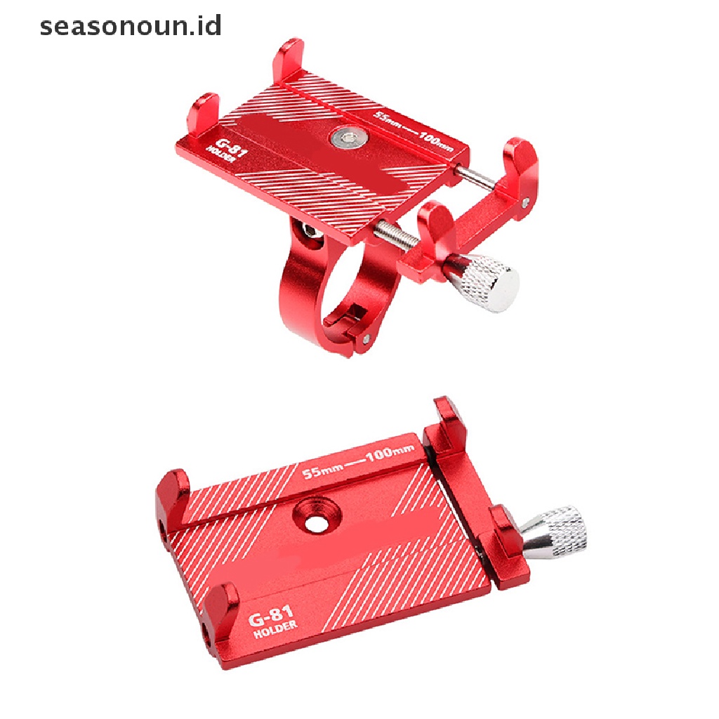 Seasonoun Penahan Ponsel Sepeda Paduan Aluminium Navigasi Universal Phone Holder.