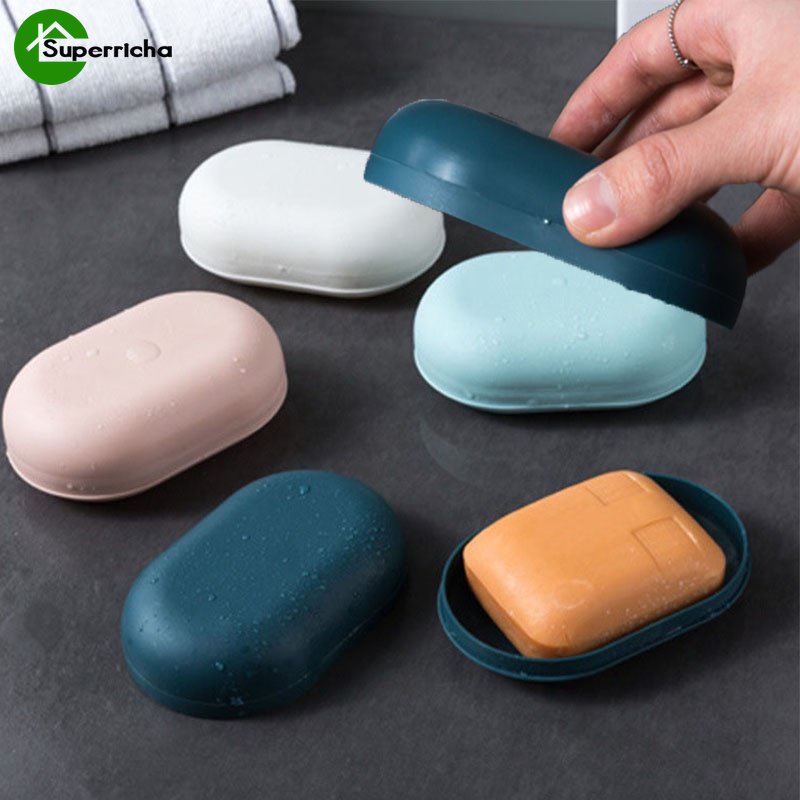 Hot Sale/Kotak Sabun Shower Kamar Mandi Kreatif/Tempat Sabun Plastik Travel Portable/Tempat Sabun Tiris/Tempat Penyimpanan Sabun/Bathroom Tray Organizer Aksesoris