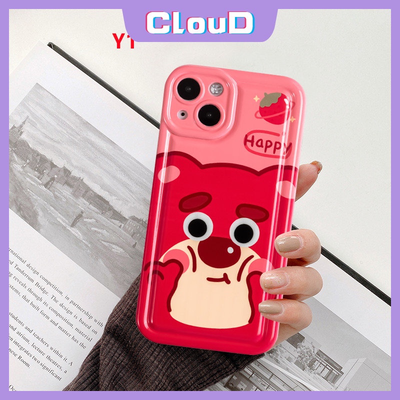 Kartun Toy Story Airbag Shockproof Case Untuk Redmi 9A 10 10A 9T A1 9C NFC Redmi Note10 11 11s 9 10s Note10s Note10 Note9 Note11 Cute Strawberry Bear Manyo Lembut Tpu Penutup Belakang