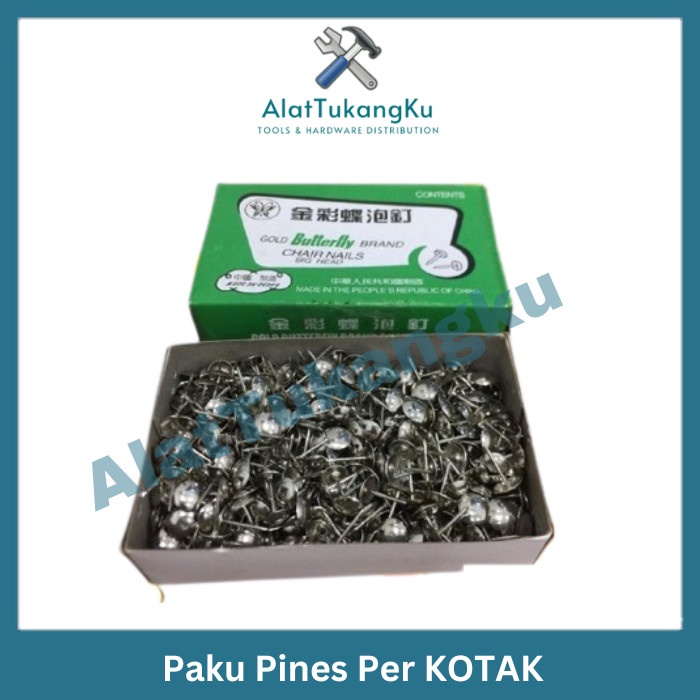 Paku Pines Butterfly 5/8 Inch Paku Payung Paku Sofa Sepatu Triplek Paku Tindis Pines per KOTAK