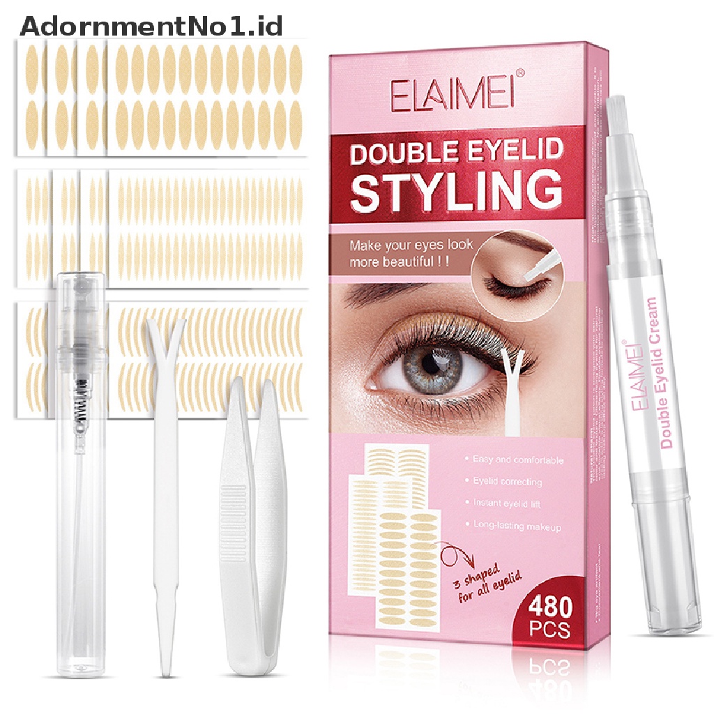 [AdornmentNo1] 480pcs Invisible Double Eyelid Tape Self-Adhesive Sticky Strip Pengangkat Mata Besar [ID]