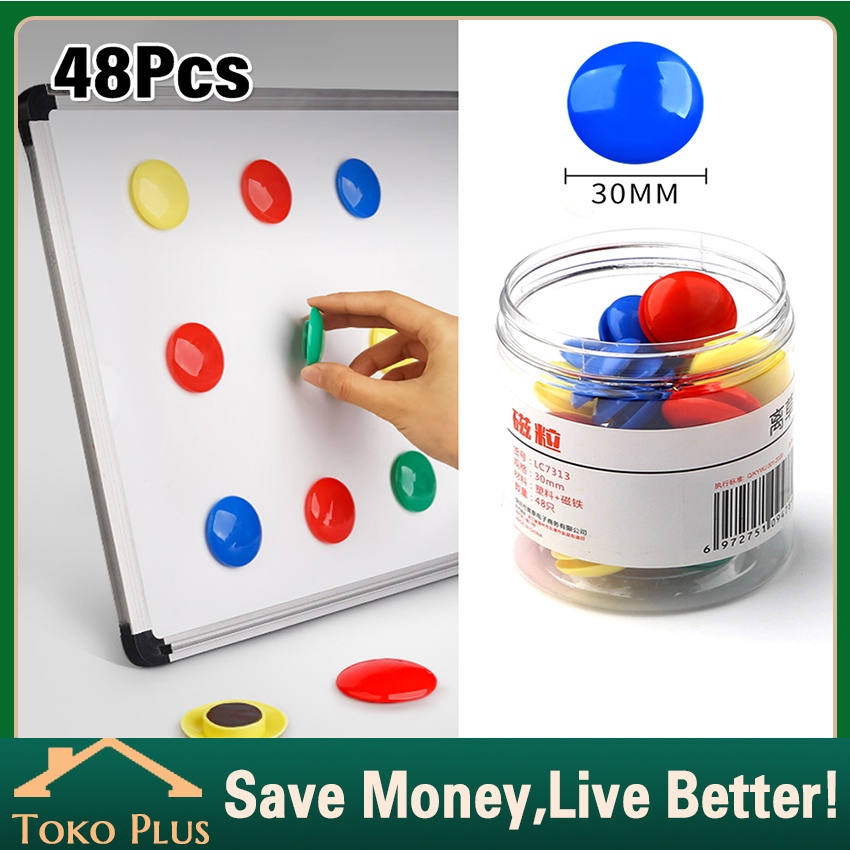 

48Pcs Magnet Papan Tulis 30mm Magnetic Pin Whiteboard 30mm 3cm Pin Magnet Magnetic