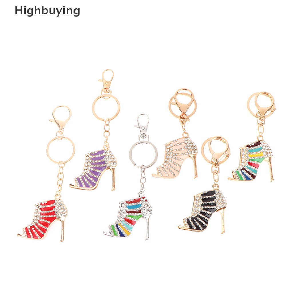 Hbid Fashion Sepatu Tumit Tinggi Liontin Gantungan Kunci Berlian Imitasi Keyring Key Holder Decor Ch Tas Gantungan Kunci Mobil Ornamen Liontin Hadiah Glory