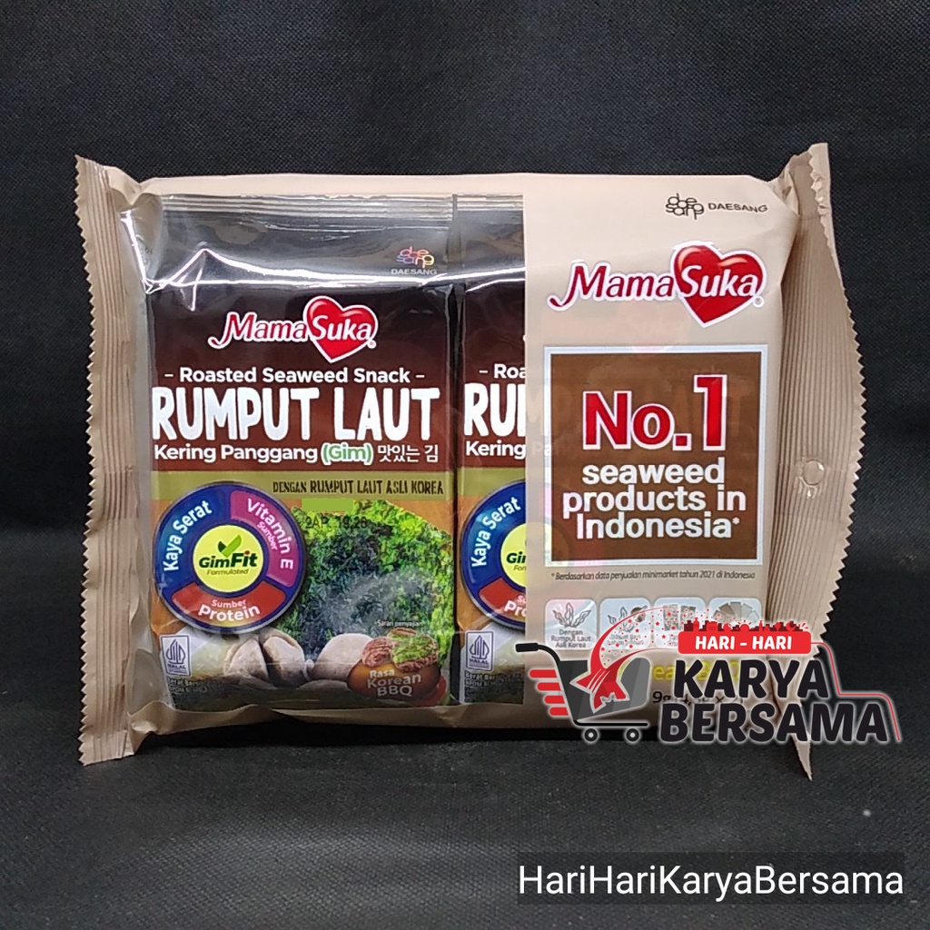 

MAMA SUKA RUMPUT LAUT KERING PANGGANG BBQ 2'S X 4.5GR