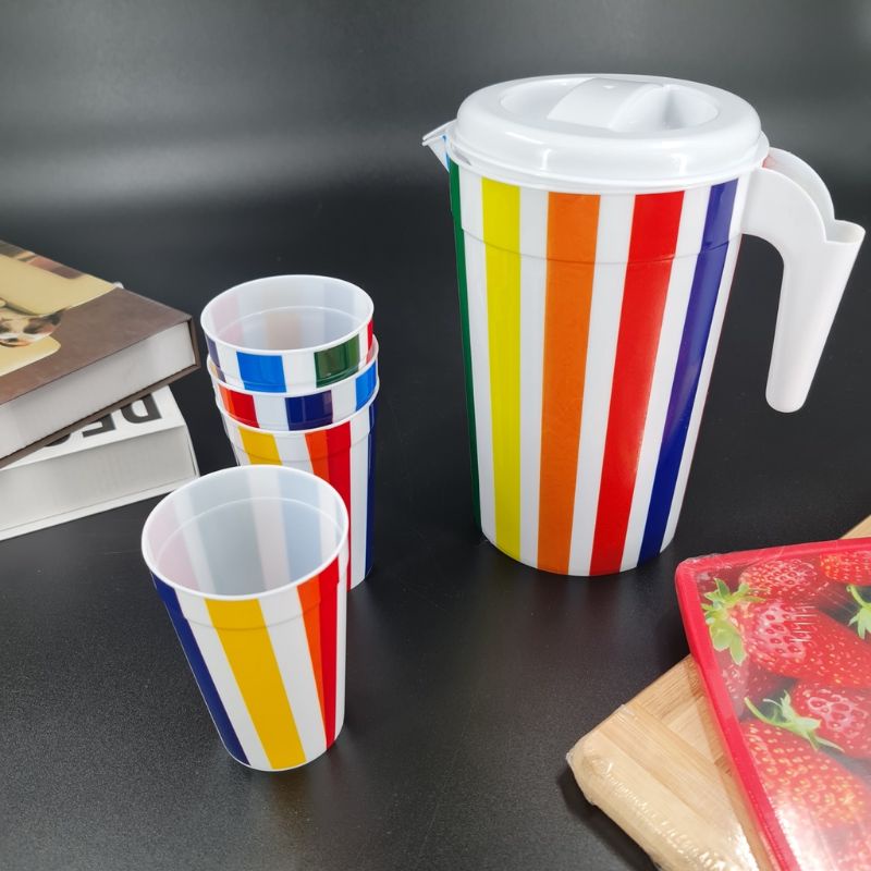 Teko Set Gelas Plastik 1 teko + 4 Gelas / Teko  Karakter