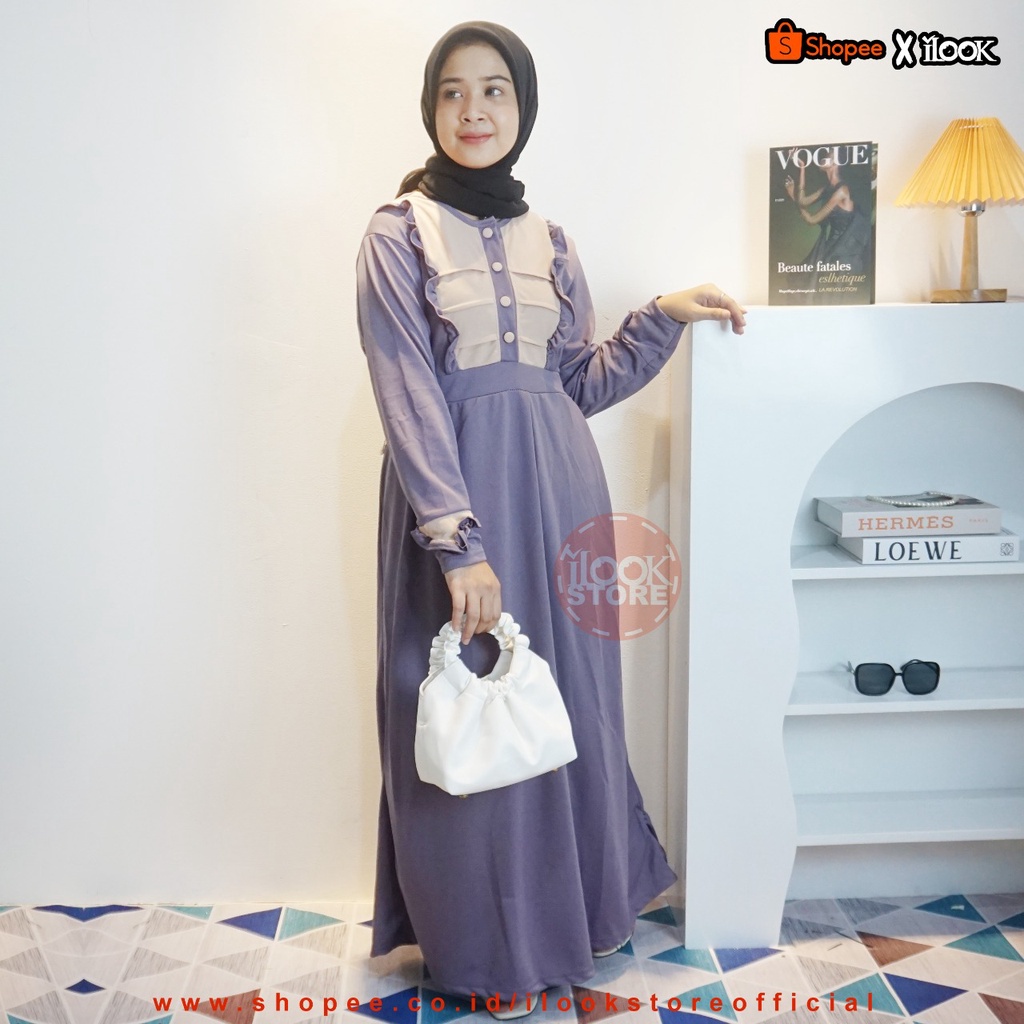 ilook | Hakuna Syari | Termurah Gamis Remaja Modern Terbaru Mikka | Hakuna Syaria | Hakuna Dress