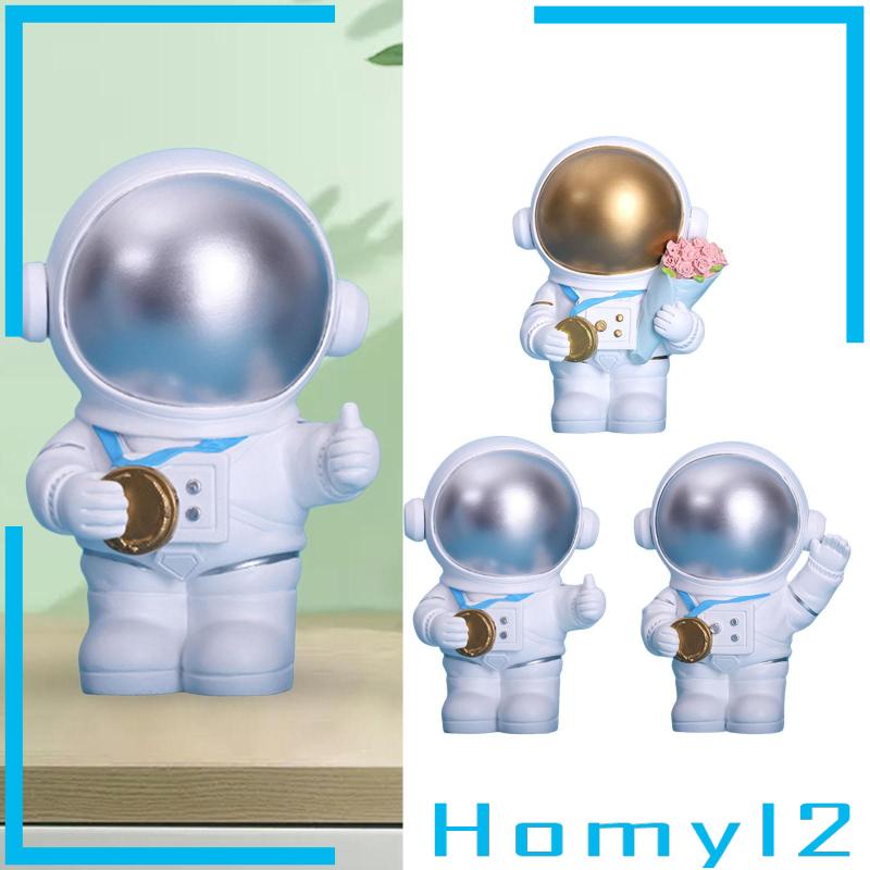 [HOMYL2] Figurine Astronot Patung Angka Kerajinan Dekorasi Resin Untuk Ruang Tamu