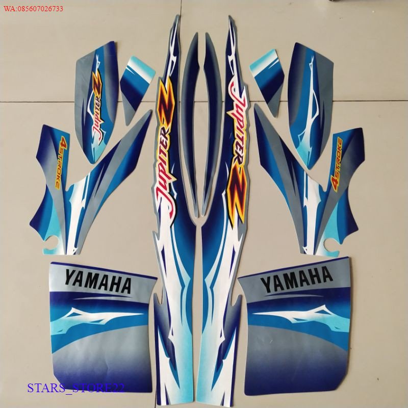 (ORI) striping yamaha jupiter z biru 2004 list body standar KUALITAS ORIGINAL PABRIK