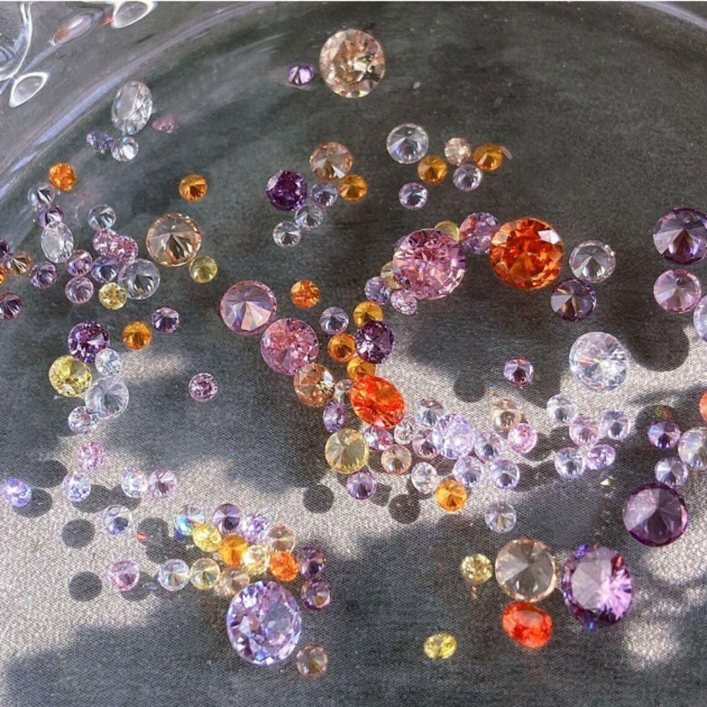 Mxbeauty Aksesoris Manicure 3D Untuk Ornamen Nail Art Zirkon Bulat Mewah Profesional