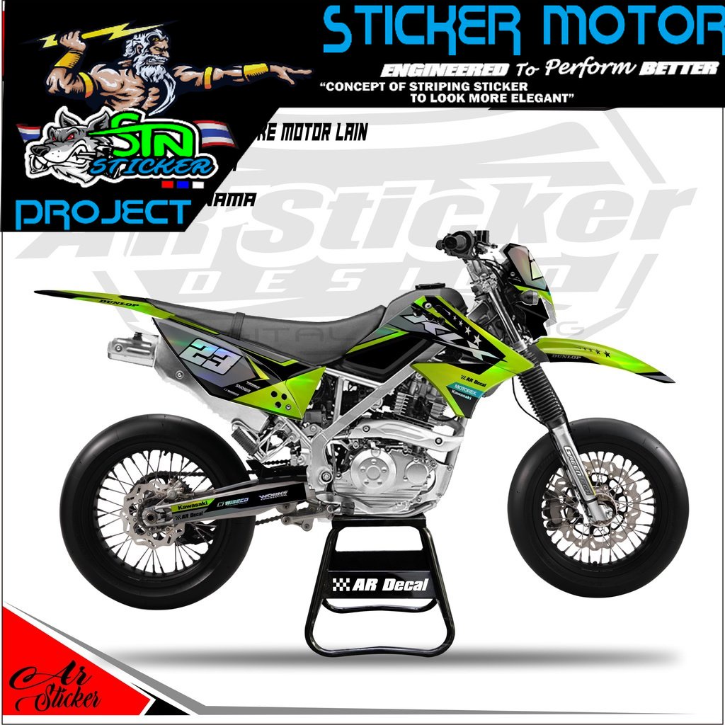Decal Hologram Chrome Pelangi KLX Lama, KLX Old - Dekal stiker Full Body KLX L / KLX S 012
