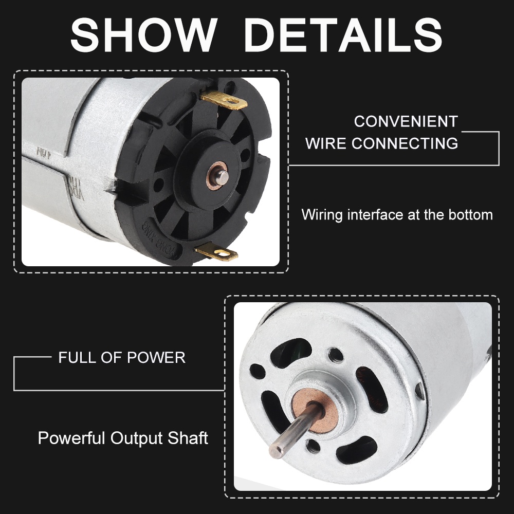 Rs360 Motor DC 6-12V 24000RPM Sikat Karbon Kecepatan Tinggi Micro Motor Untuk Kerajinan Tangan DIY