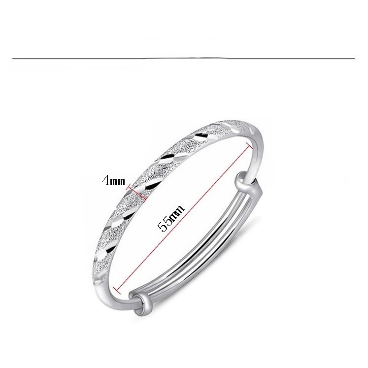 Goldkingdom Fashion Perhiasan Aksesoris Ready Stock Tabung Bulat Push-pull Meteor Shower Gelang Anak Baru Perak Fashion Wanita Silver Perhiasan Hadiah