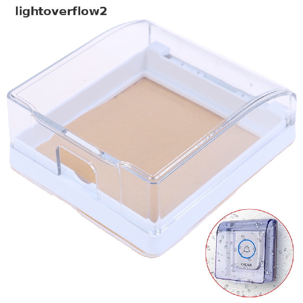 [lightoverflow2] Waterproof cover For Wireless Doorbell LED Door Bell Crystal Protective Cover [ID]