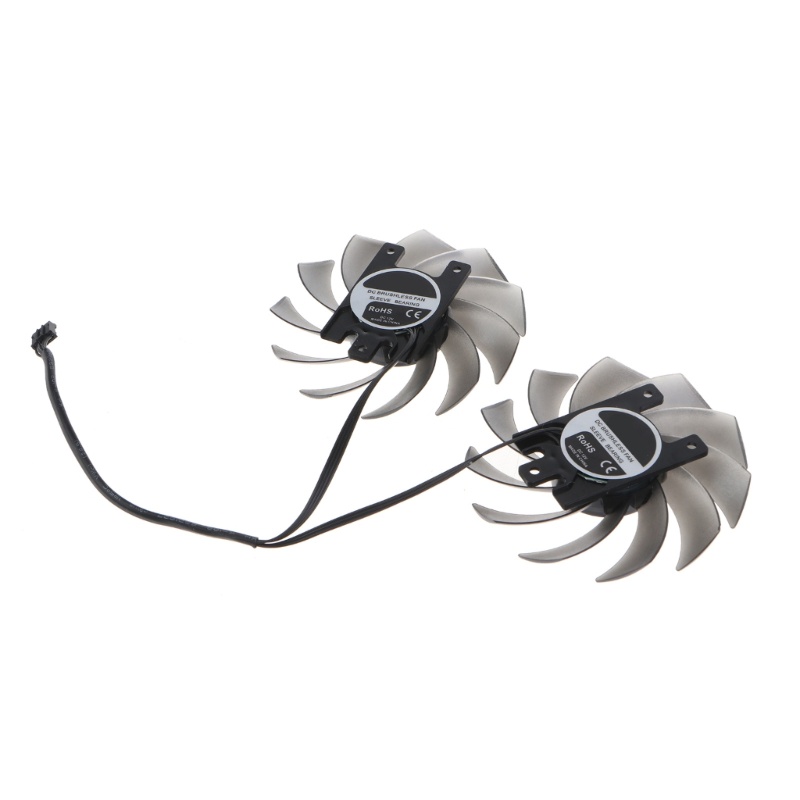 Zzz 2PCS 4Pin Cooler Fans Radiator Kartu Grafis Untuk RTX2060S GTX1660 1660ti 1660S GPU Pendingin