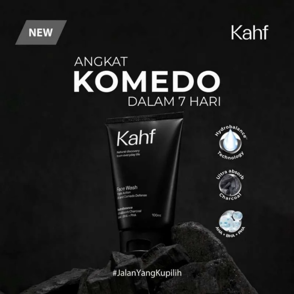 KAHF Face Wash Triple Action Oil and Comedo Defense 100ml - Amaze_Kosmetik