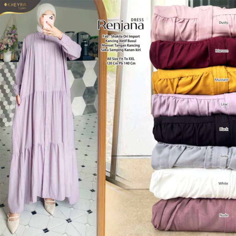 ORI Renjana dress by Kheyra  //DRESS//DRESS WANITA//DRESS MUSLIM WANITA//GAMIS MUSLIM//GAMIS DAILY//
