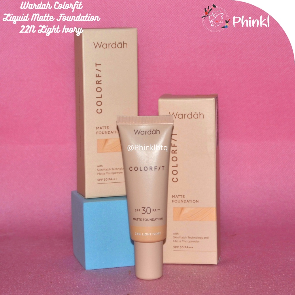 `ღ´ PHINKL `ღ´ ᘺᗩᖇᕲᗩᕼ Wardah Colorfit Matte Fundation oil control spf 30 hasilmattee alas bedak bb cream