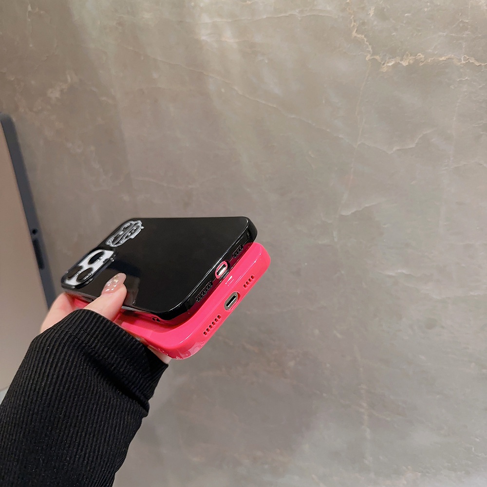 Kelinci Lucu Gadis Beruang Cowok Kartun Pasangan Silikon Case Untuk Iphone SE 2020 7 /8 Plus 14x XR XM 11 12 MINI 13 PRO MAX Casing Cover Pelindung AT0063