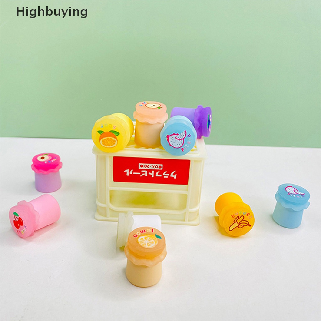 Hbid 5PC Luminous Mini Kartun Buah Madu Jar Mainan Boneka Angka Dekorasi Taman Rumah Resin Aksesoris Untuk Bahan Crafg Perhiasan Ch Glory