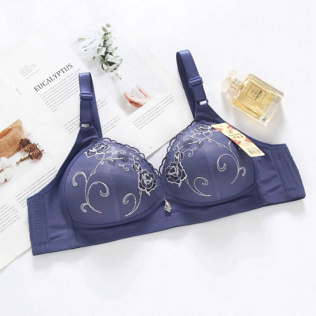 HUES.ID Bra Push Up Brukat Tanpa Kawat Wanita Import 9041