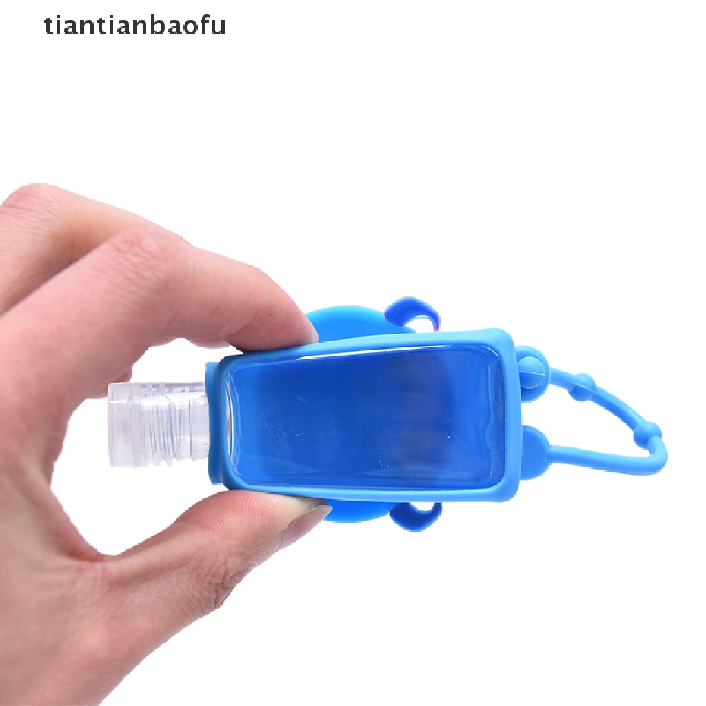 [tiantianbaofu] Lucu Bunga Hewan Silikon Mandi Shower Hand Sanitizer Botol Holder Portable Butik