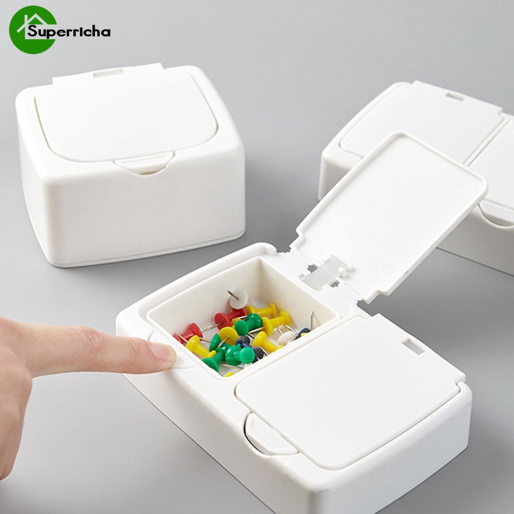 Hot Sale/Kotak Wadah Penyimpanan Manik-Manik Plastik/Kotak Penyimpanan Tutup Engsel/Tempat Penyimpanan Plastik Mini/Tutup Berengsel Untuk Barang Kecil Dan Kotak Proyek Kerajinan/Cotton swab box/Kotak Tusuk Gigi