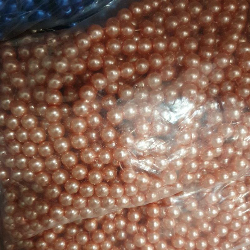 MUTIARA SINTETIS BERAT MUTIARA JAHIT 8 MM PER PACK BESAR (15 KALUNG) KUALITAS BAGUS KILAU