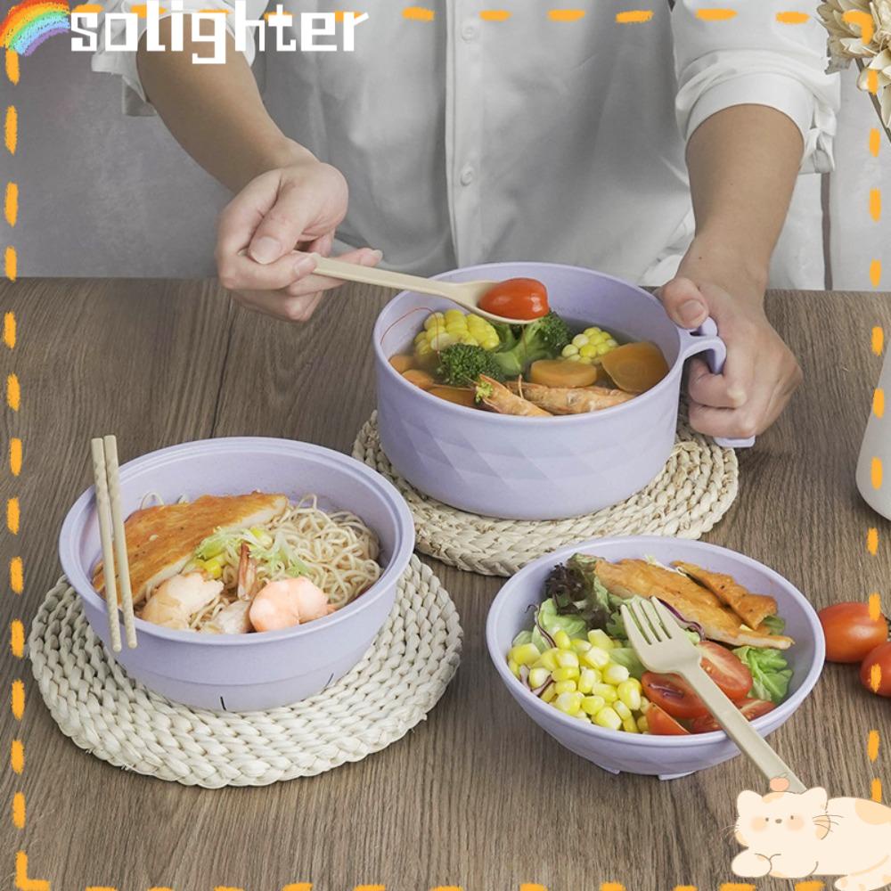 Solighter Ramen Bowl Set Home Garpu Sendok Mie Ramen Cepat Dengan Sumpit Ramen Cooker