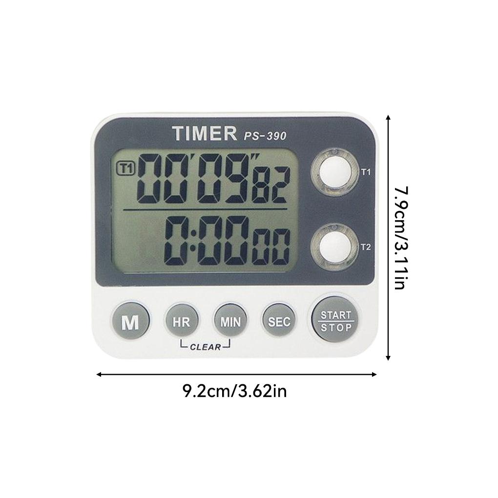 Timer Digital Kitchen Gadget Layar LCD Profesional 3tingkat Volume Alat Hitung Counter Kecil Perlengkapan Rumah