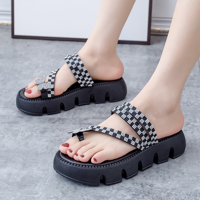 JBI-0261 GRATIS BOX Sandal Wanita  Wedges Butterfly New Fashion Wanita Import Premium Quality