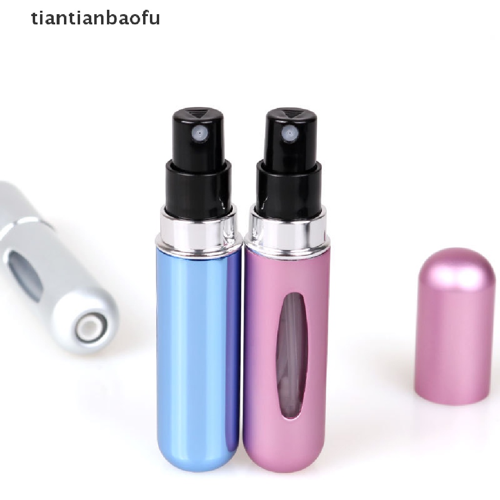 [tiantianbaofu] 5ml Traveling Wadah Cairan Portable Untuk Kosmetik Pompa Aluminium Logam Mini Botol Kosong Isi Ulang Butik