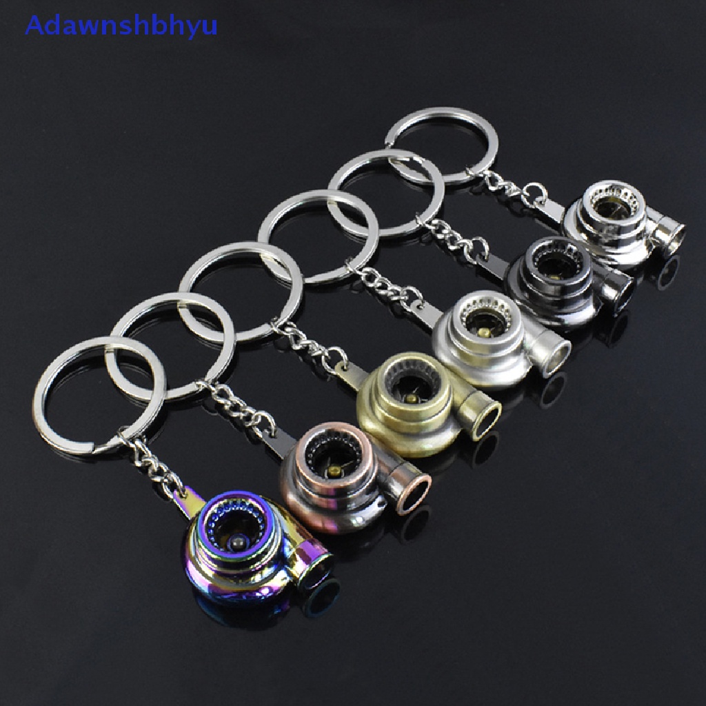 Adhyu Mini Turbo Turbocharger Gantungan Kunci Spinning Turbine Key Chain Ring Keyring ID