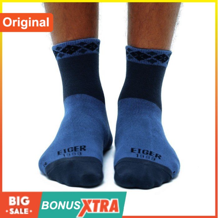 Kaos Kaki EIGER19891989 RHOMBE LOW SOCKS 91000 7217 Original Cowok Bandung