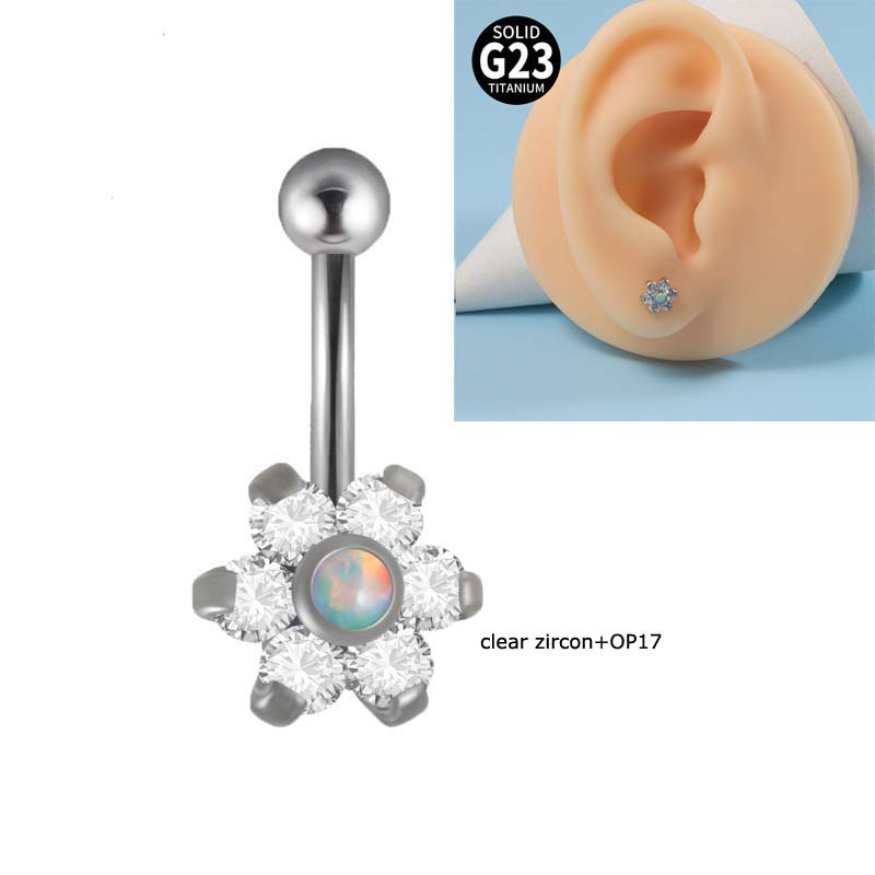 1buah G23 Baja Titanium Melengkung Barbel Hypoallergenic Benang Internal Alis Bibir 16Gauge Piercing Helix Tragus Anting