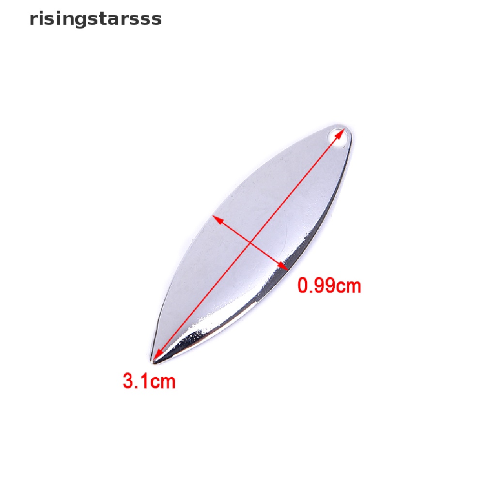 Rsid Span-new 50pcs Willow Spinner Blades Finishing Halus, DIY Spinner Umpan Pancing Umpan Jelly