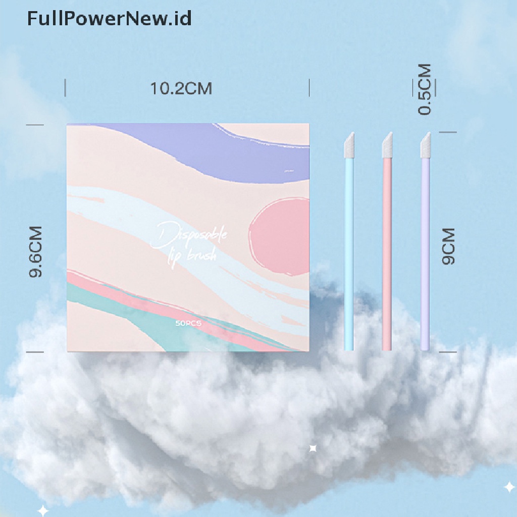 Power 50pcs Sikat Bibir Sekali Pakai Makeup Bulu Mata Brushes Lip Aplicator ID
