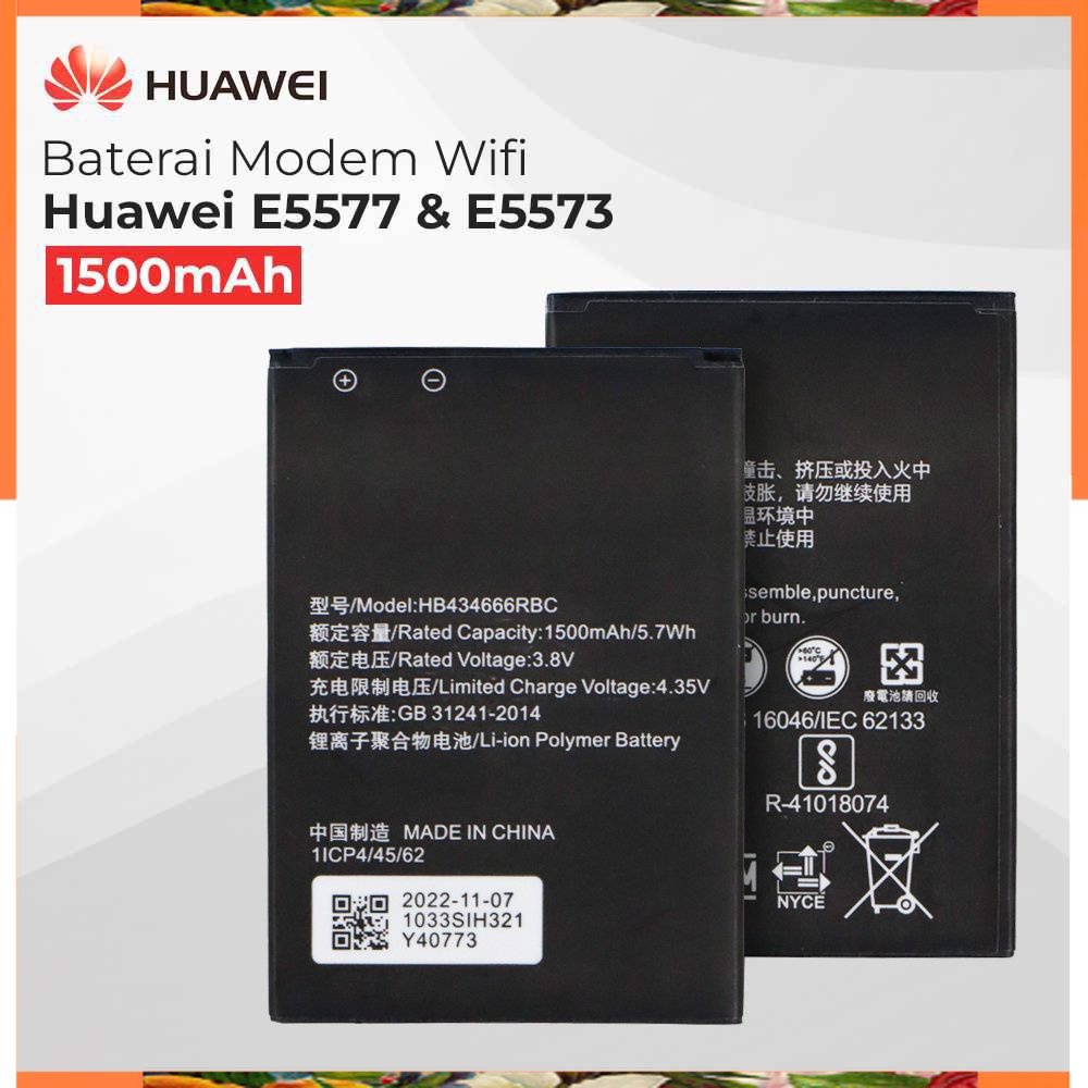 PROMO PROMO COD + Baterai Modem WiFi Huawei E5577 E5573 1500mAh - HB434666RBC - No Color PROMO PROMO