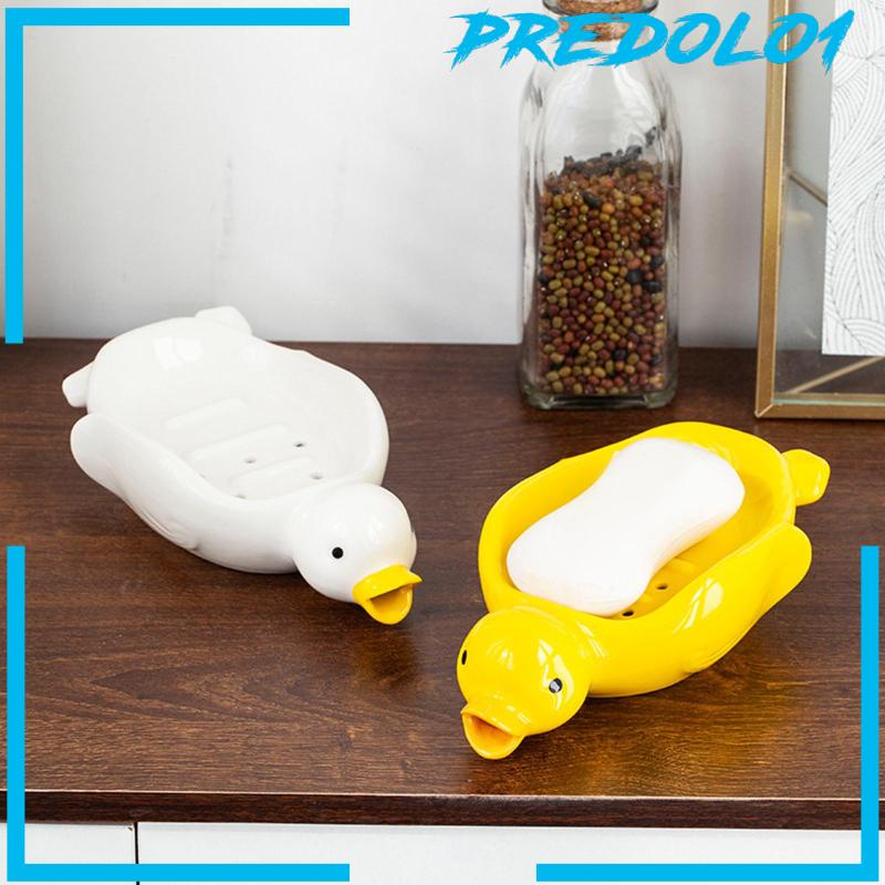 [Predolo1] Duck Tray Sabun Wadah Piring Sabun Rak Penyimpanan Ornamen Untuk Kamar Mandi Kantor