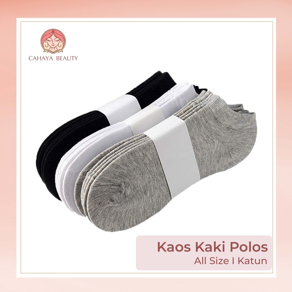 Kaos Kaki / Kaos Kaki Pendek / Kaos Kaki Ankle Polos Katun Breathable TOKO KEANULOVA