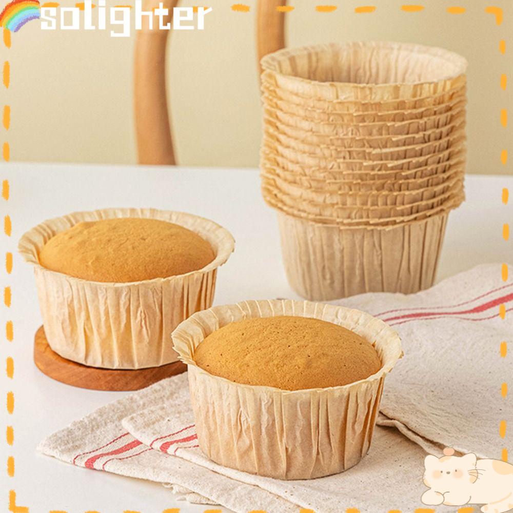 Solighter 10pcs 4per6/8inch Air Fryer Kertas Liner Sekali Pakai Quiche AirFryer Alat Baking Mat Dapur Baking Anti Lengket