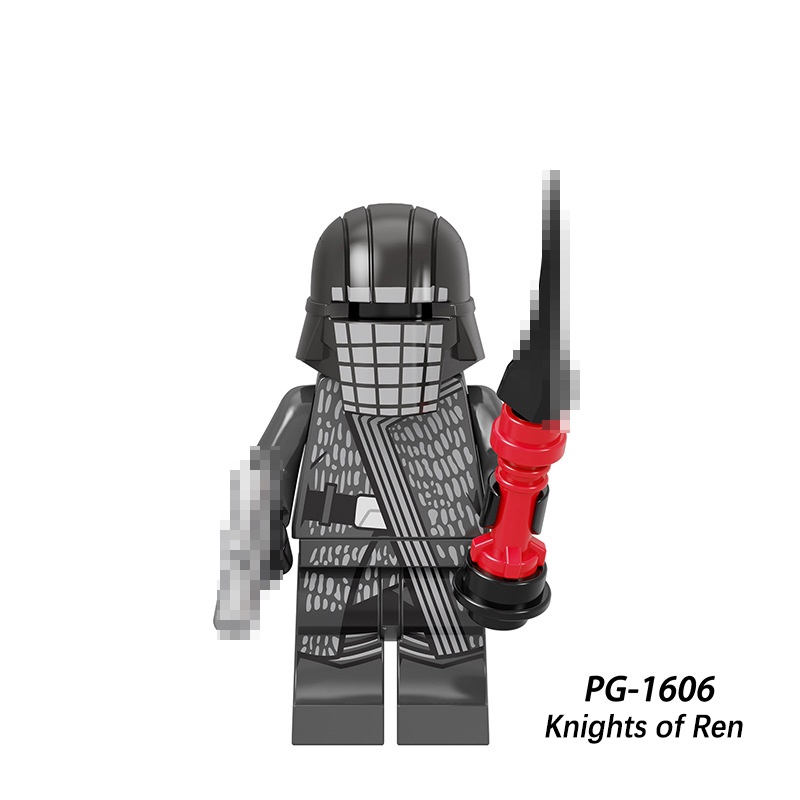 Star Wars Ren Knights Minifigure Black Warrior Hitam Warrior Cavalry Blok Bangunan Mini Figure Mainan Dekorasi Desktop