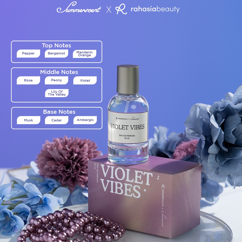 Parfum EDP Violet Vibes Rahasia Beauty X Summerscent Eau de Perfume