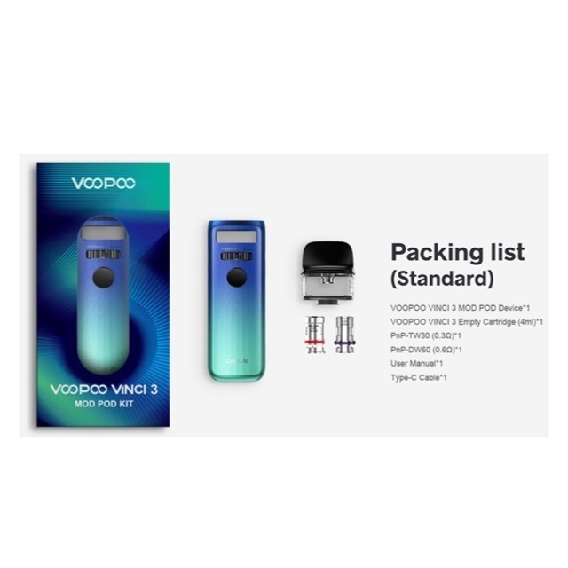 POD KIT VOOPOO VINCI 3 BY VOOPOO POD KIT VINCI 3 100% AUTHENTIC