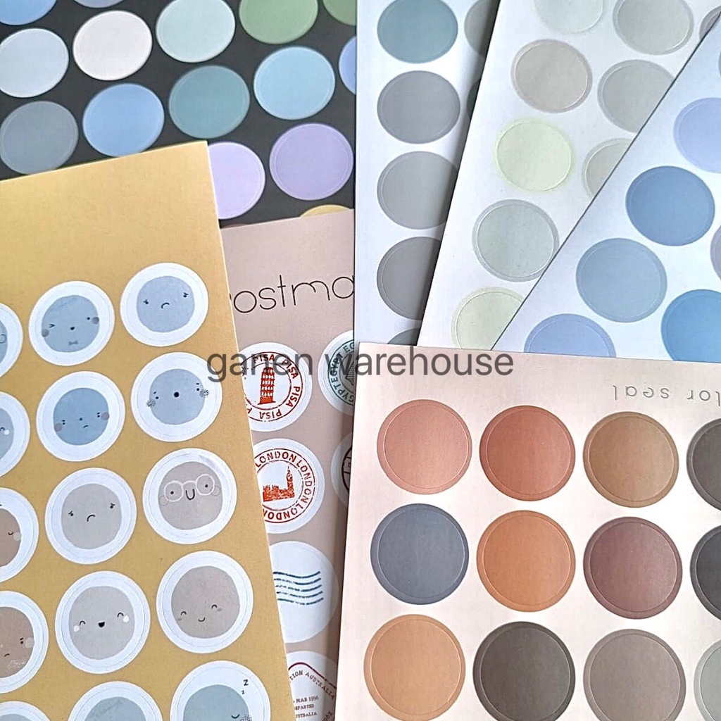 

[GW] 1 Lembar Sticker Dot Warna Warni Stiker Deco Journal