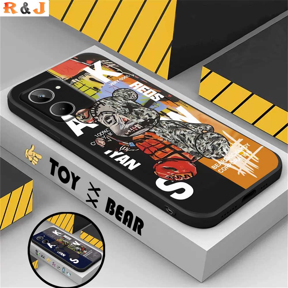 Case Realme 10 C30 C31 C33 C35 C21Y C25Y C21 RealmeC11 C20 C25 C15 C12 C3 Realme 8i 8 Pro 5 5i 6i 7 C17 7 Pro Graffiti Kamuflase Beruang Soft Silicone Case Cover