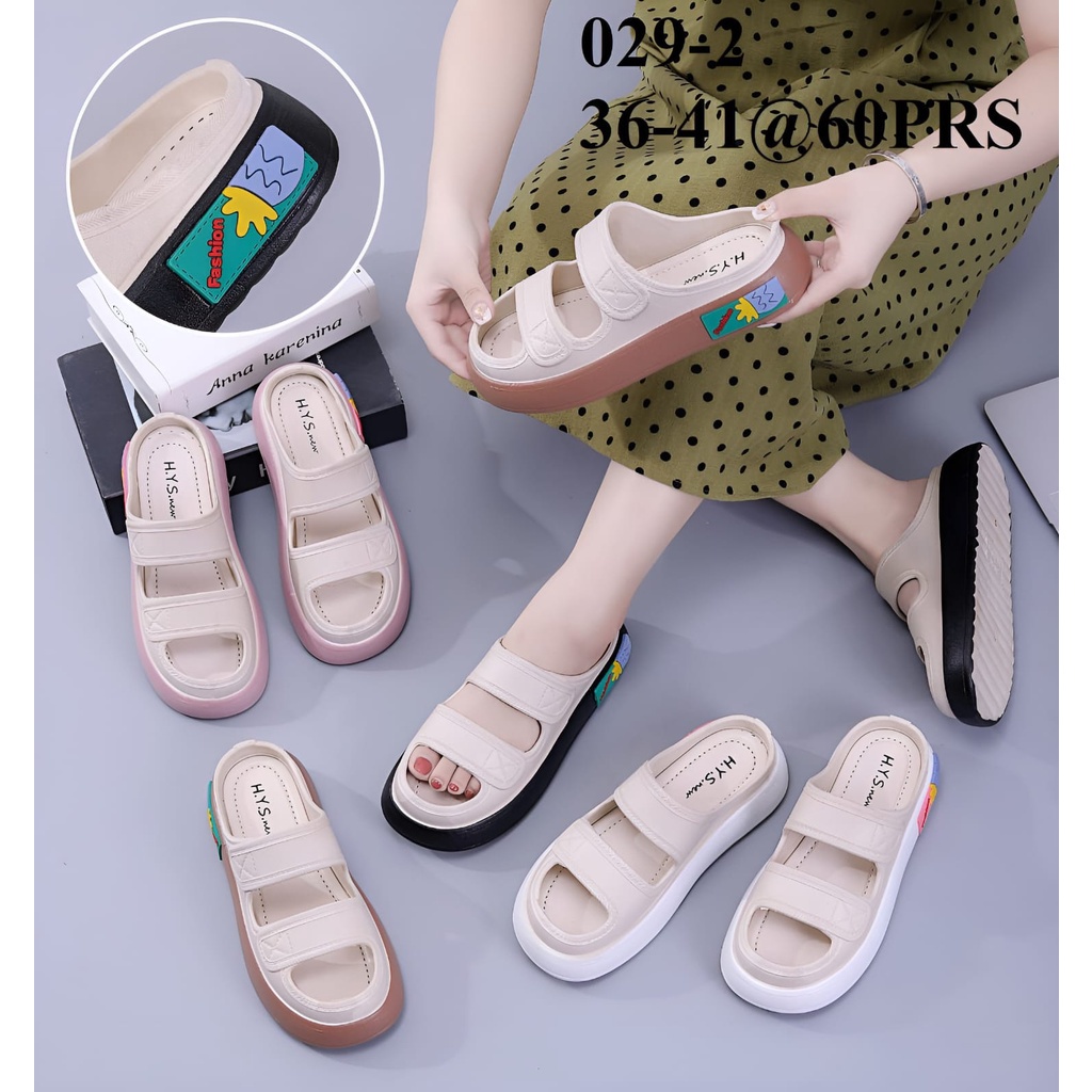 (COD) Sandal Sepatu Jelly Import Tali Dua HYS 029-2