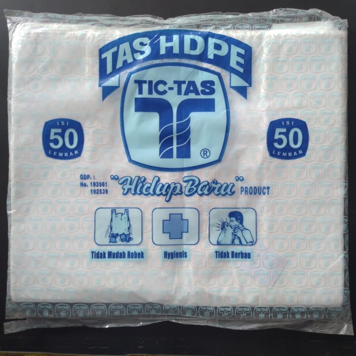 

⭐BISA COD⭐ Tas Kresek HDPE TIC-TAS 035 39 x 65 - Putih