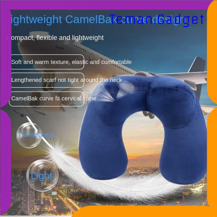 TG - TRV TUBAN Bantal Leher Travel Inflatable Neck Pillow U-Shape Comfortable - X-000