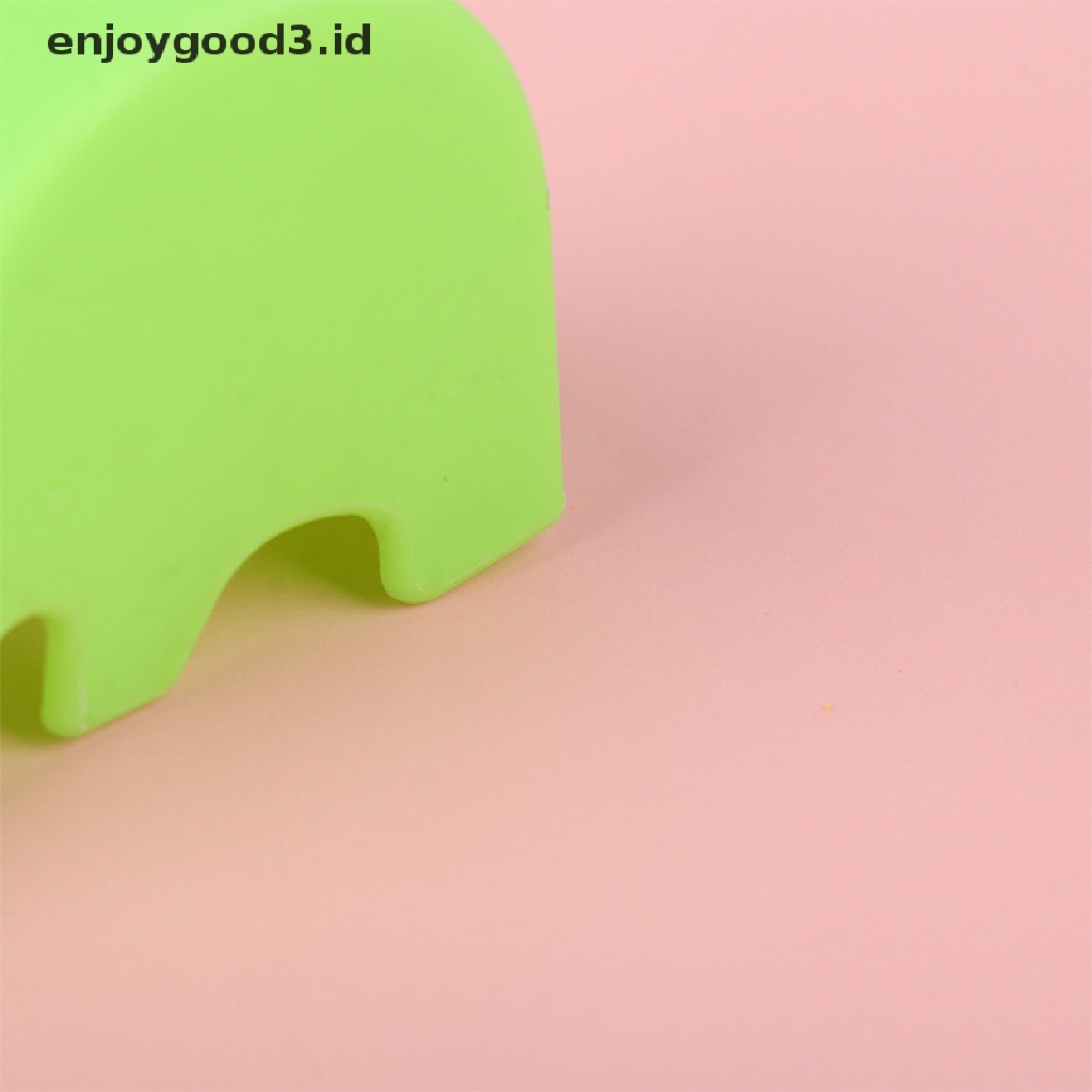 [Rready Stock] 10Pcs Lovely Elephant Mobile Phone Holder Dudukan Meja Stand Holder Plastik (ID)