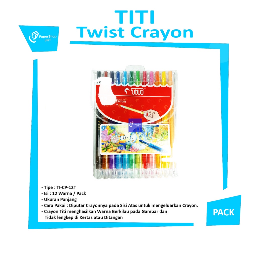 

TITI - Twist Crayon Krayon Putar 12 Warna TI-CP-12T - Pack